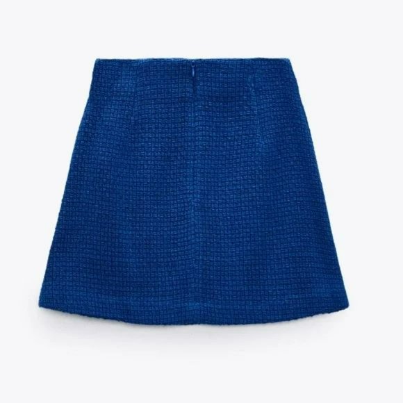 ZARA 2 PCS SET TEXTURED DOUBLE BREASTED BLAZER + SKIRT - Picture 10 of 12